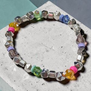 Colorful Beaded Stretch Bracelet Cute Stackable Bracelet Trendy Bead Jewelry